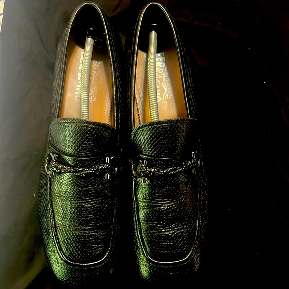 Black Ferragamo Dress Shoes
